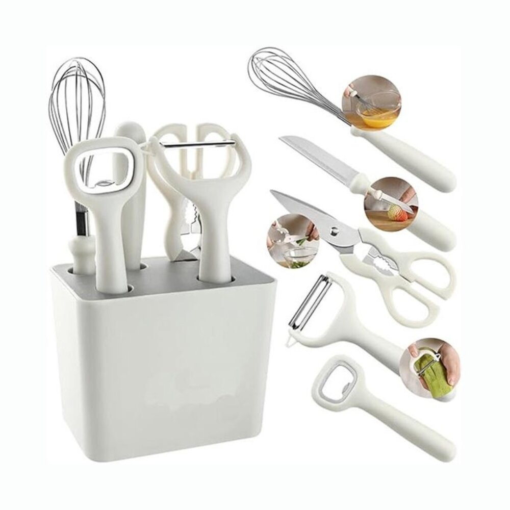 Home Kitchen Gadgets Utensils Set Paring Knife Whisk Bottle Opener Peeler